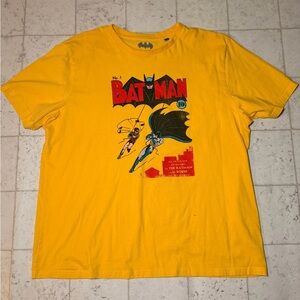 Batman Bold Yellow Tee with Red Graphic